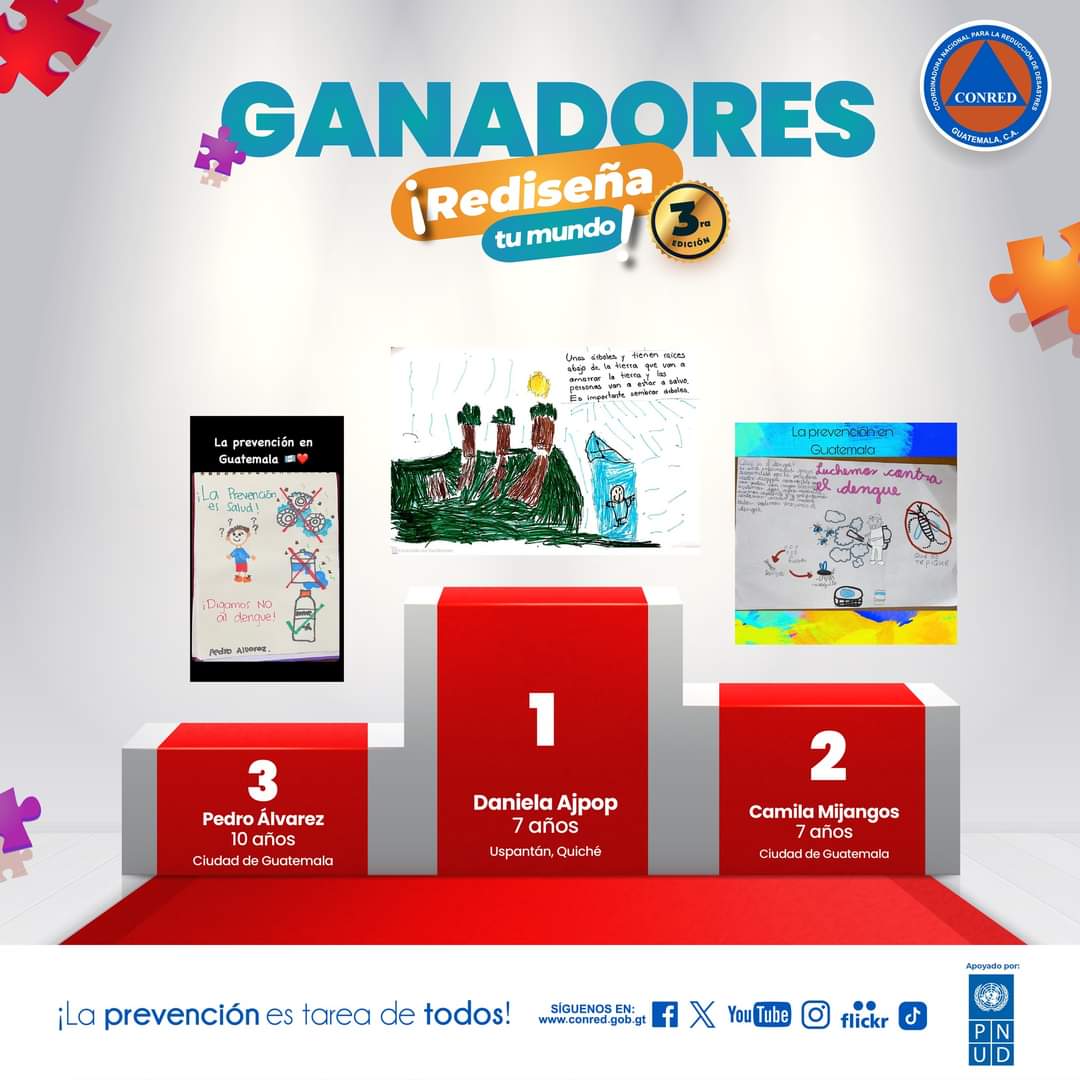 Conred premia a niños que dibujan sobre prevención de riesgos