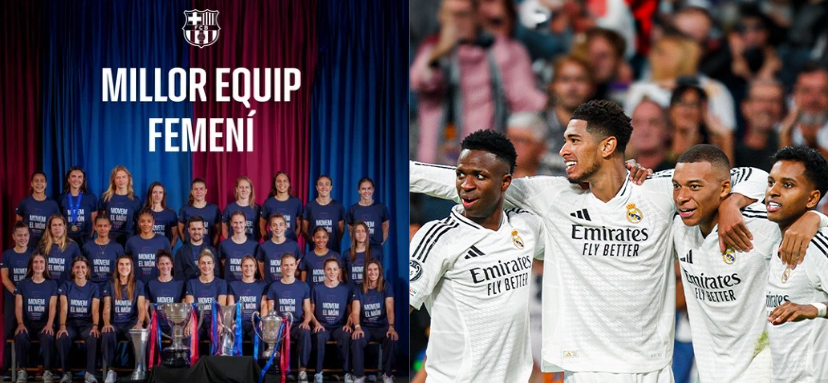 El Barcelona y Real Madrid nombrados los mejores equipos femenino y masculino del año