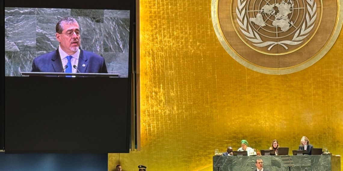 El presidente Bernardo Arévalo durante su intervención en la ONU. / Foto: Gobierno de Guatemala.