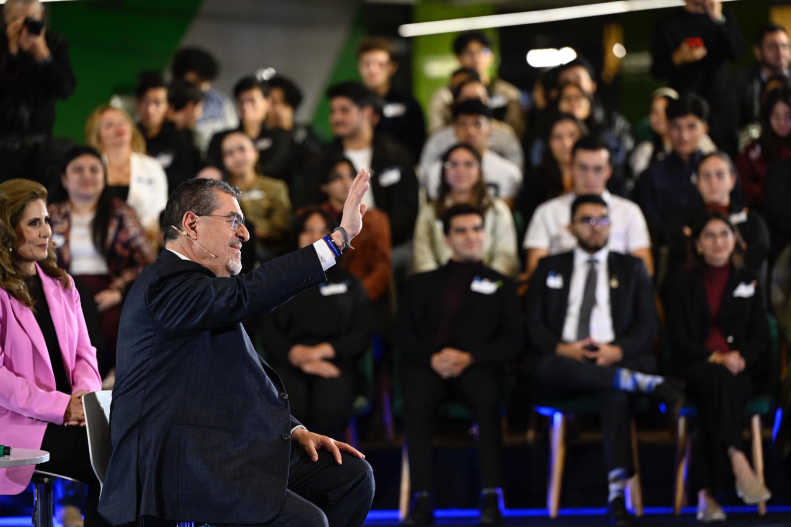 Presidente destacó el poder de la participación de los jóvenes. / Foto: Byron de la Cruz.
