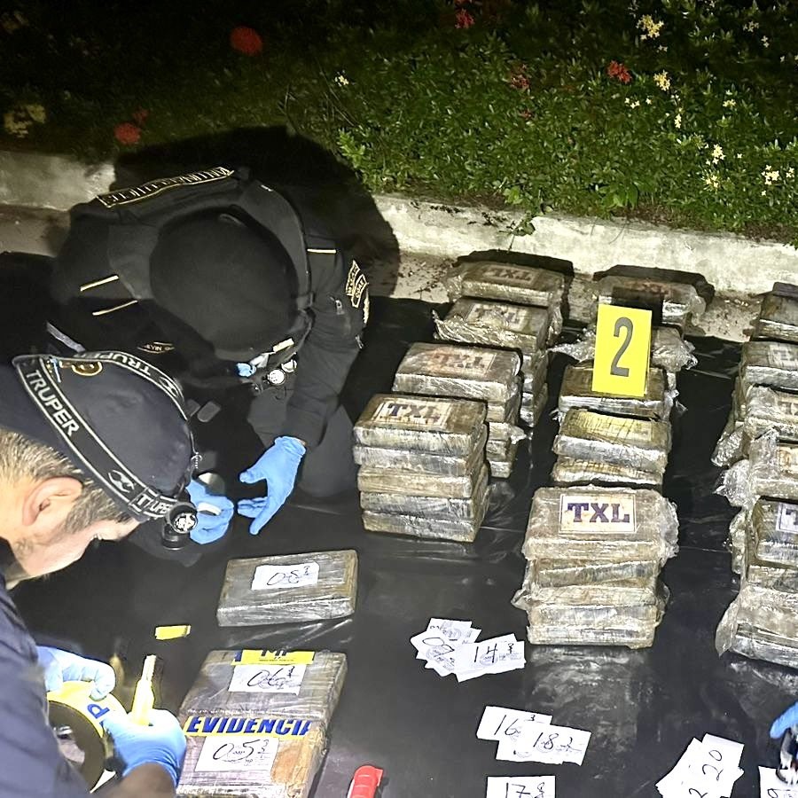 Las autoridades decomisaron el pasado viernes 99 paquetes de cocaína en Coatepeque, Quetzaltenango.