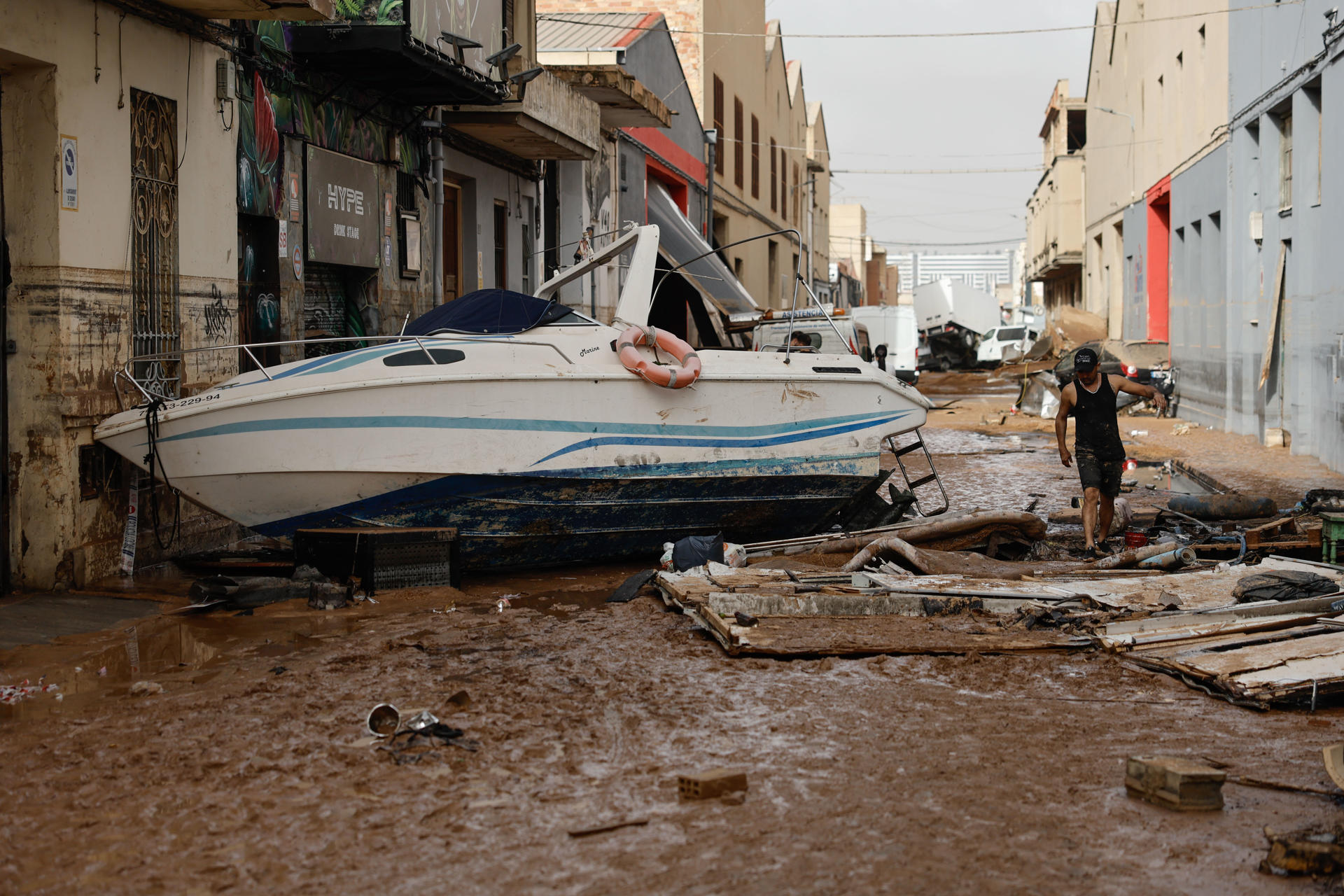 Las inundaciones por la tormenta Dana en España afectaron la ciudad de Valencia.