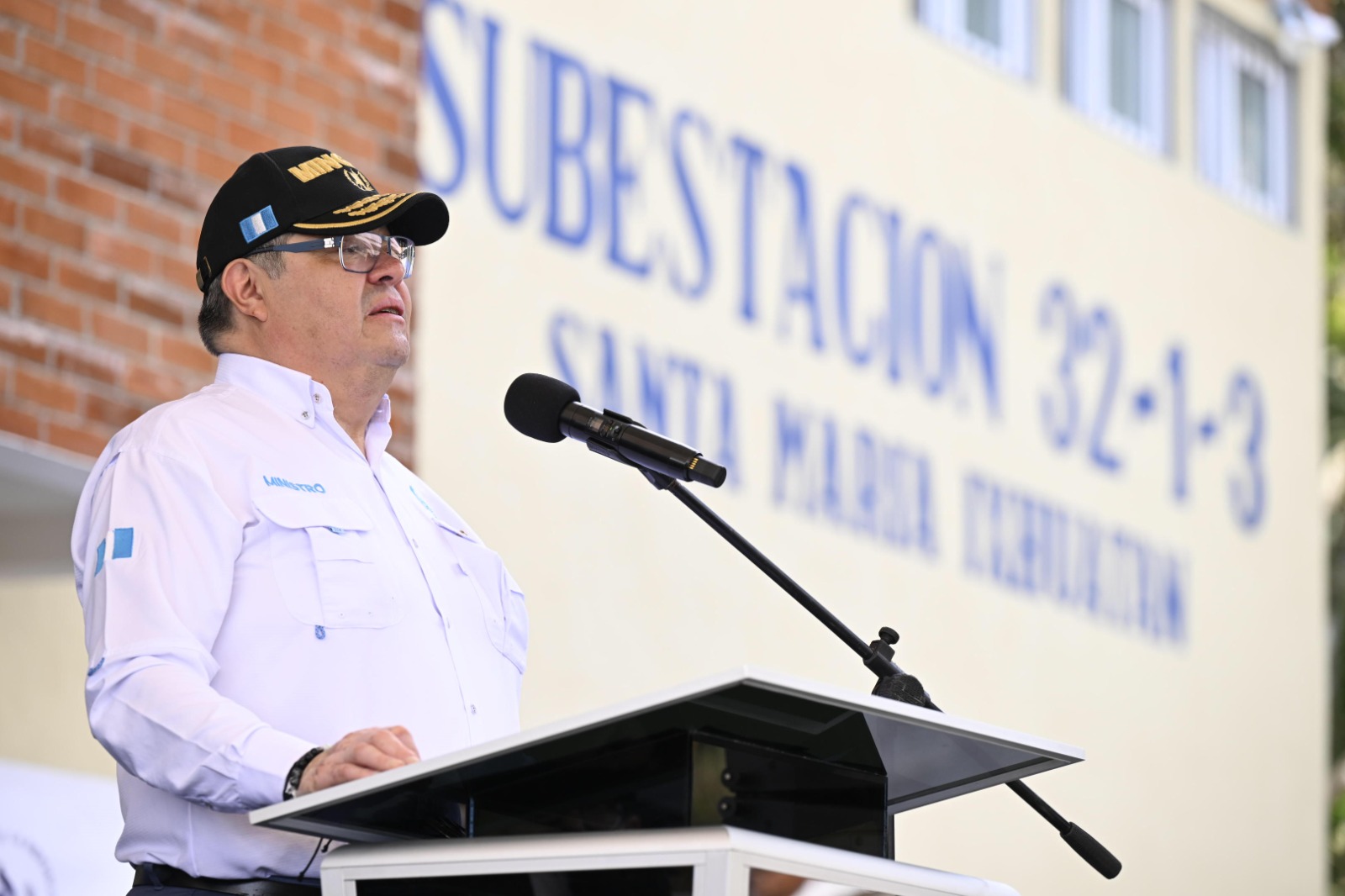 Ministro de Gobernación, Francisco Jiménez, anunció la inauguración de tres nuevas subestaciones policiales en Suchitepéquez, Huehuetenango y Mixco. / Foto: Álvaro Interiano.