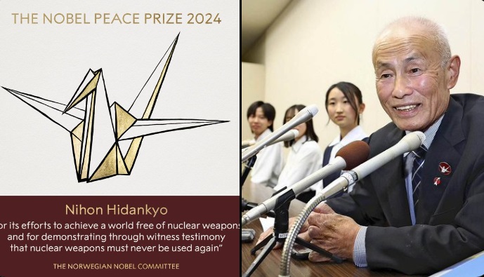 La organización japonesa Nihon Hidankyo, formada por sobrevivientes de las bombas nucleares en Hiroshima y Nagasaki recibe este año el Premio Nobel de la Paz.