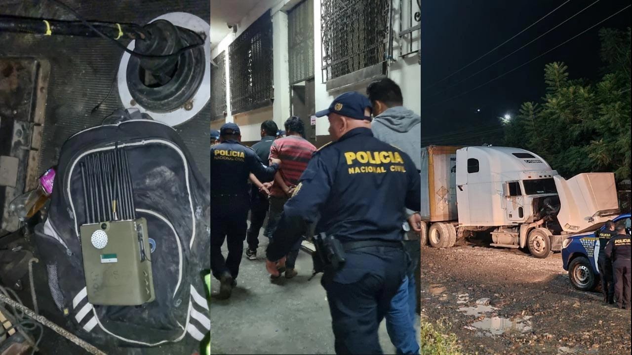 PNC logra la captura de cuatro presuntos robafurgones en Palín