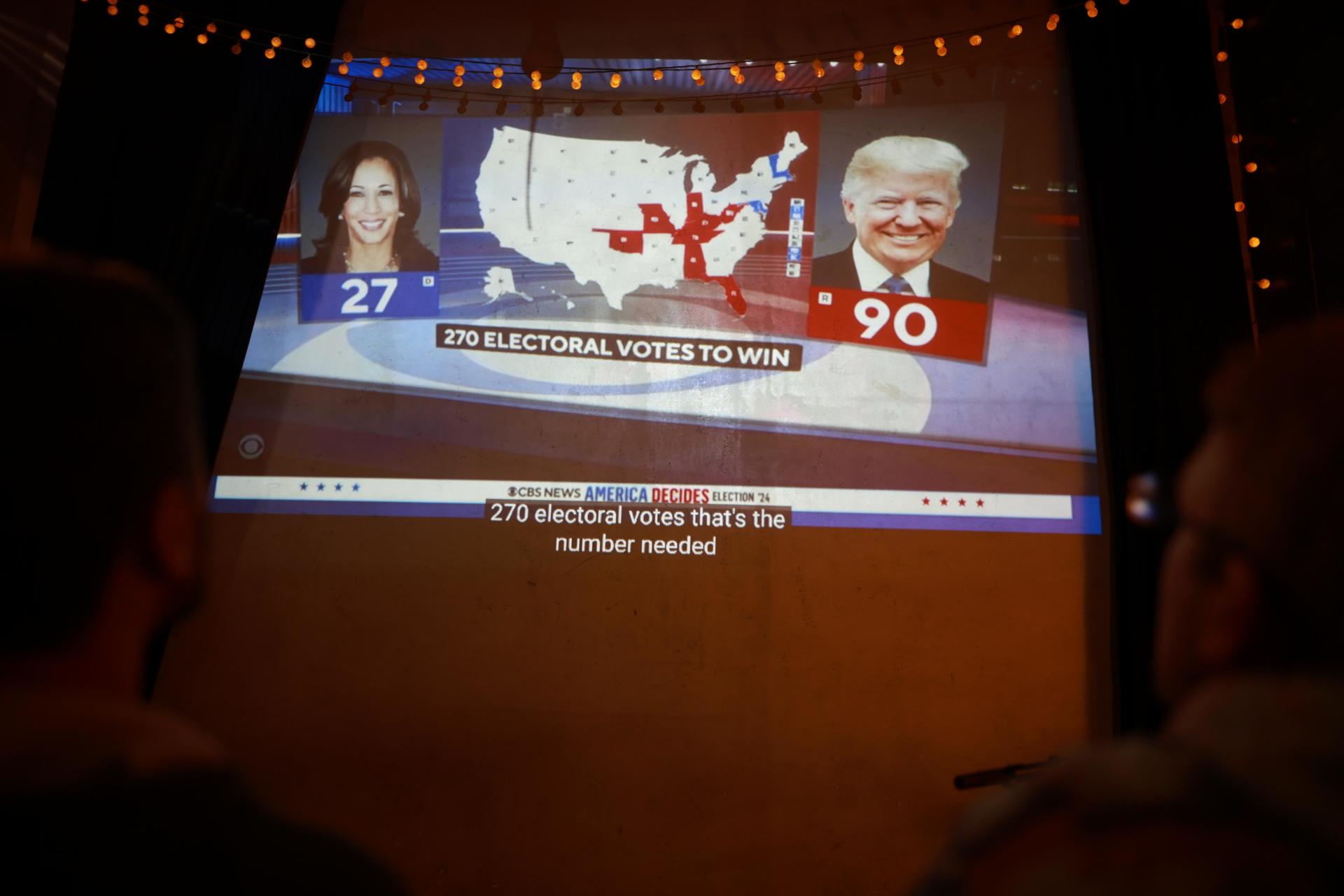 Donald Trump y Kamala Harris comienzan con el conteo de votos del Colegio Electoral. / Foto: EFE.
