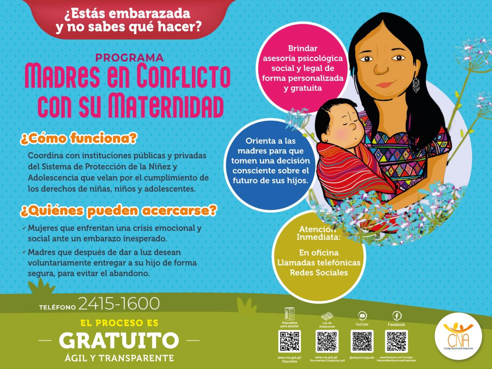 ¿Estás embarazada y no sabes qué hacer? El Consejo Nacional de Adopciones tiene asesoría psicológica