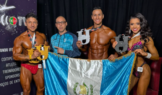 Selección Nacional de Fisicoculturismo y Fitness de Guatemala brilla en Portugal