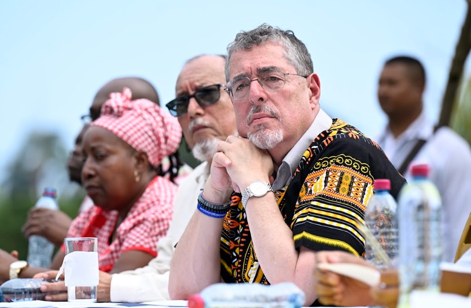 Presidente Bernardo Arévalo en Livingston, Izabal. / Foto: Byron de la Cruz.