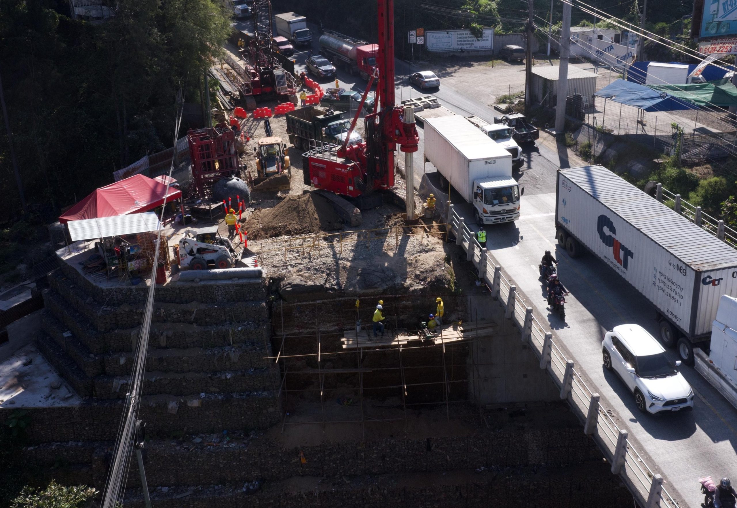 CIV presenta avances en la construcción del segundo puente 17.5 CA-9 Sur, en Villa Nueva