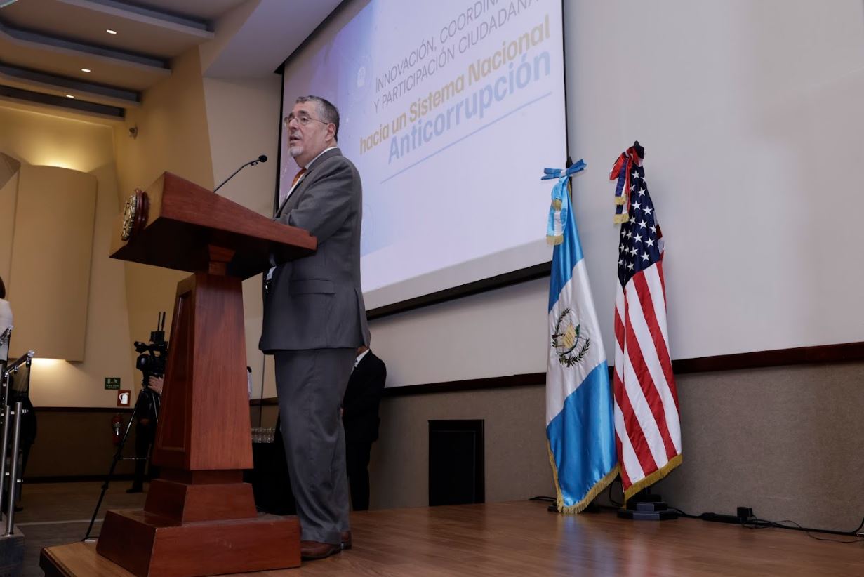 El presidente Arévalo concluyó su intervención destacando que los retos han sido evidentes durante los primeros 10 meses de su administración. / Foto: Dickens Zamora