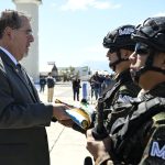 Presidente Arévalo en la conmemoración de los 103 años de la Fuerza Aérea Guatemalteca. /Foto: Álvaro Interiano.