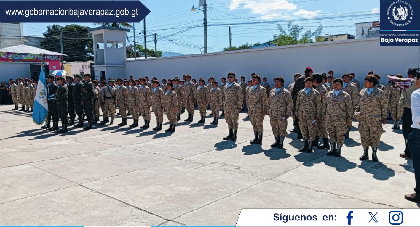 Clausura y entrega de certificados de Asistencia y Adiestramiento Militar 2024 en Baja Verapaz