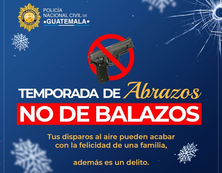 PNC impulsa campaña preventiva para evitar víctimas por disparos al aire