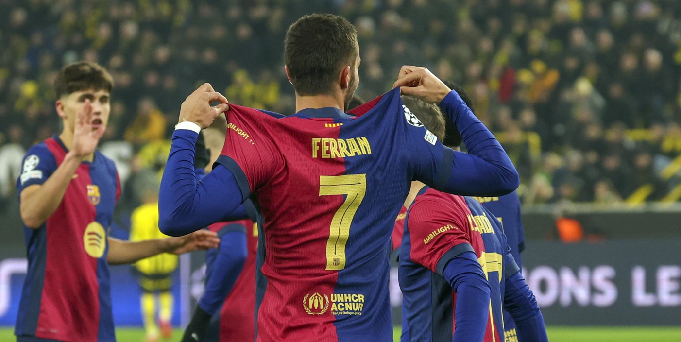 Ferran lidera al Barcelona para silenciar el Signal Iduna Park