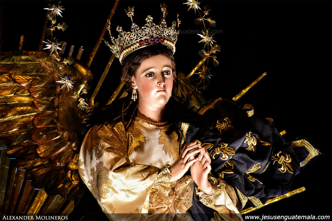 Inmaculada del templo El Santísimo Nombre de Jesús, La Recolección. / Foto: Jesús en Guatemala.