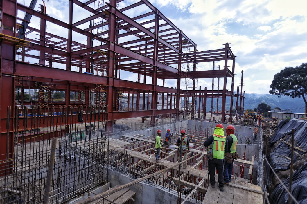 Obra en construcción para hospital en Sololá. / Foto: MSPAS.