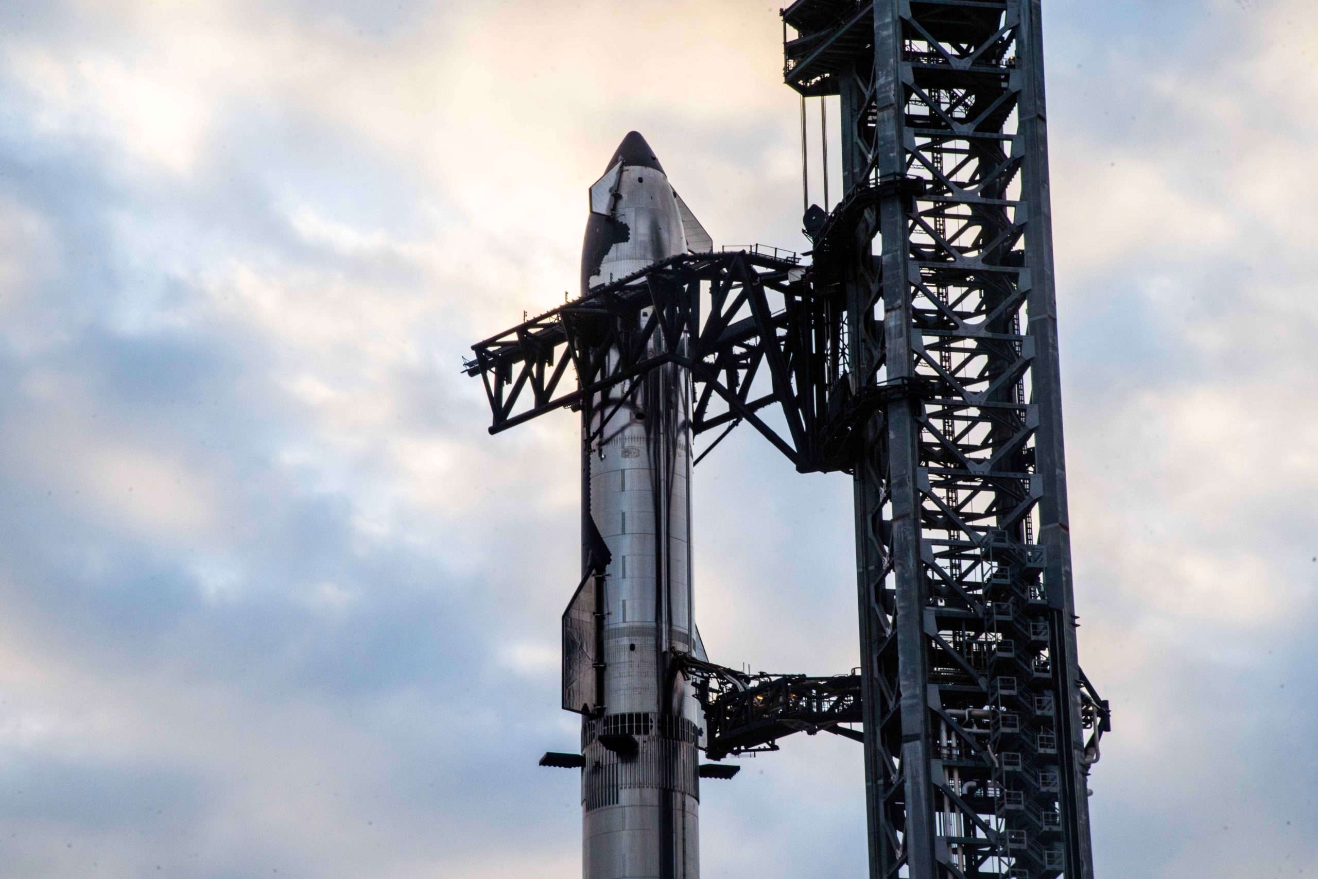 Starship previo a su séptima prueba. / Foto: SpaceX.