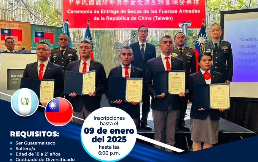 Lanzan becas de Formación de Oficial en la República de China (Taiwán)