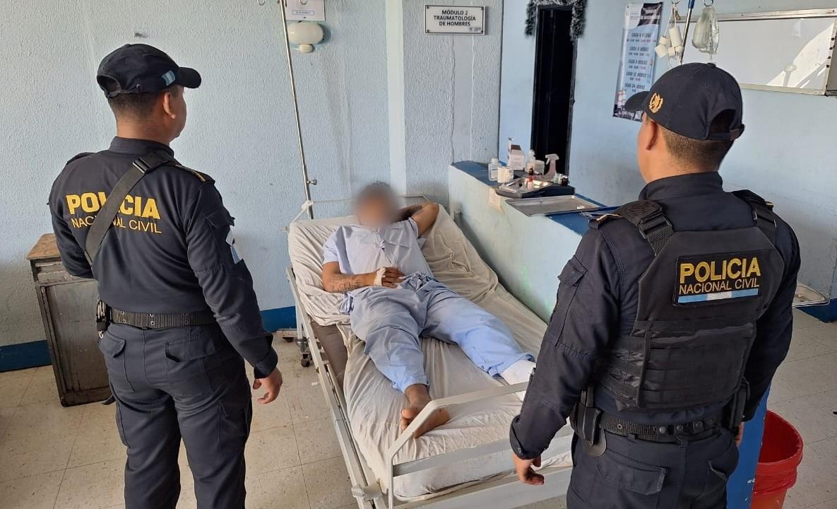 La captura desl supuesto asaltabuses se realizó tras una intensa persecución y un enfrentamiento armado en la jurisdicción de Escuintla. / Foto: PNC