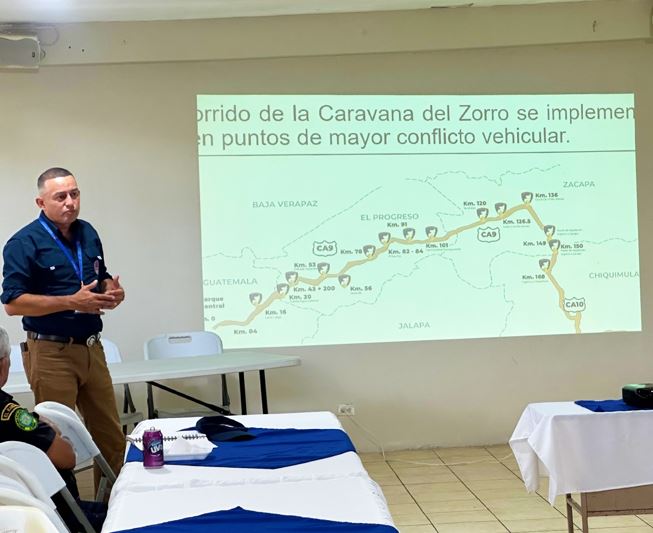 Coordinando esfuerzos para el paso seguro de la Caravana del Zorro El Progreso