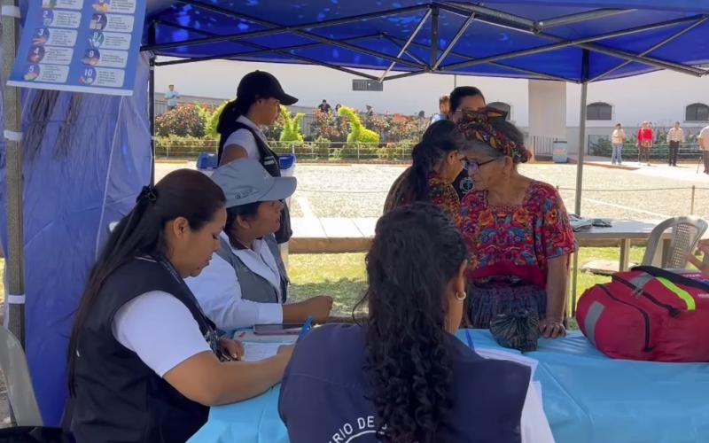 Puesto de orientación y emergencias en Esquipulas. / Foto: MSPAS.