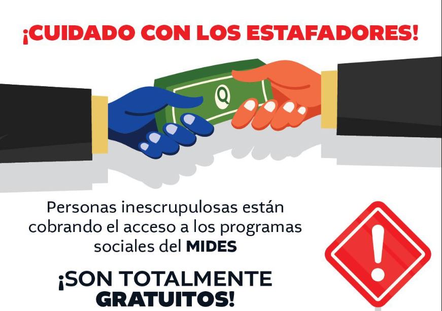 Mides alerta a la población para evitar estafas en programas sociales.