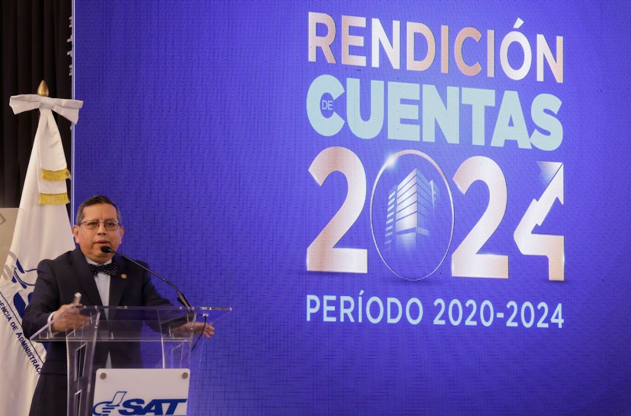 Esta mañana, la Superintendencia de Administración Tributaria dio a conocer su informe anual de rendición de cuentas. / Foto: Daniel Ordoñez