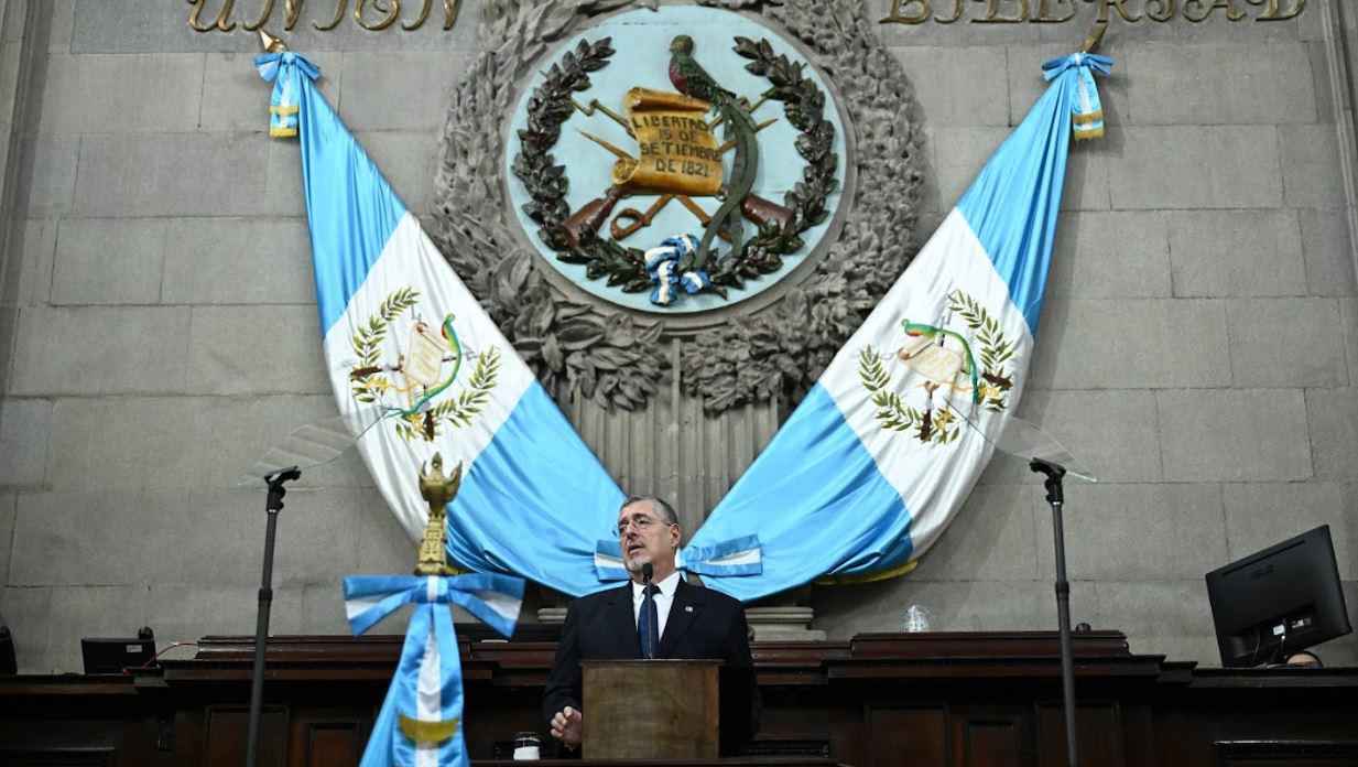El presidente Bernardo Arévalo presentó su Primer Informe de Gobierno ante el Congreso de la República. / Foto: Gobierno de Guatemala.