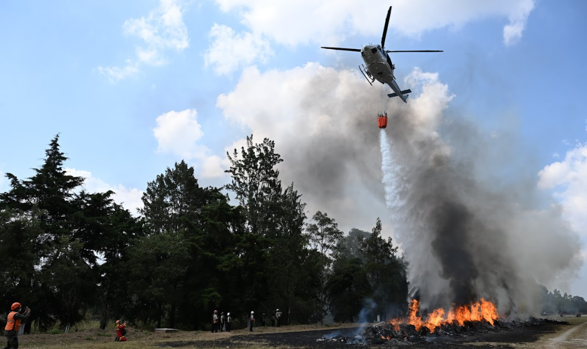 Segundo ejercicio nacional de supresión de incendios forestal. (Foto: Byron de la Cruz)