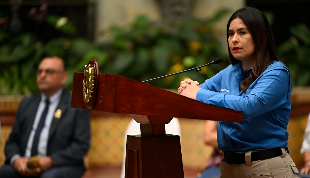 Viceministra de seguridad presentó las acciones de las Fuerzas combinadas . (Foto: Álvaro Interiano)