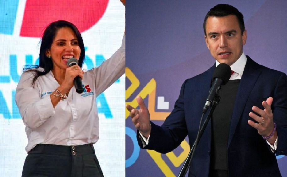 La candidata correísta Luisa González y el presidente Daniel Noboa se disputarán la presidencia de Ecuador en segunda vuelta electoral.