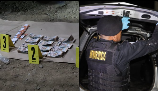 El dinero se encontraba oculto en un compartimiento del vehículo, en jurisdicción de Cantel, Quetzaltenango.
