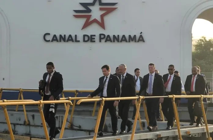 El secretario de Estado de EE. UU., Marco Runio, hizo una visita el domingo al Canal de Panamá.