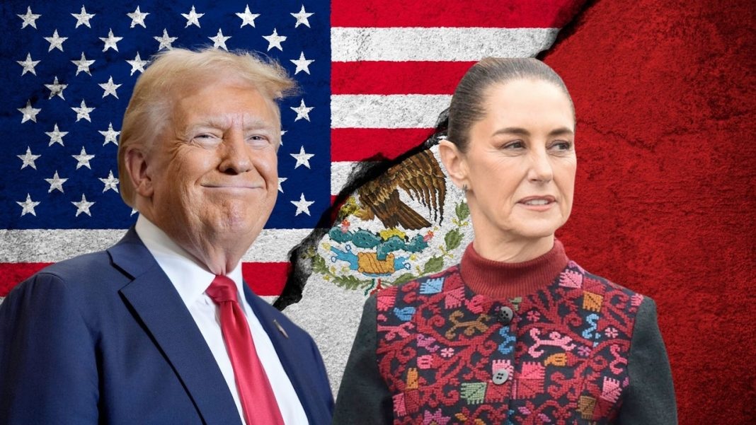 El presidente de EE. UU., Donald Trump, y su par de México, Claudia Sheinbaum sostuvieron una conversación telefónica tras lo cual el primero frenó los aranceles a productos mexicanos.