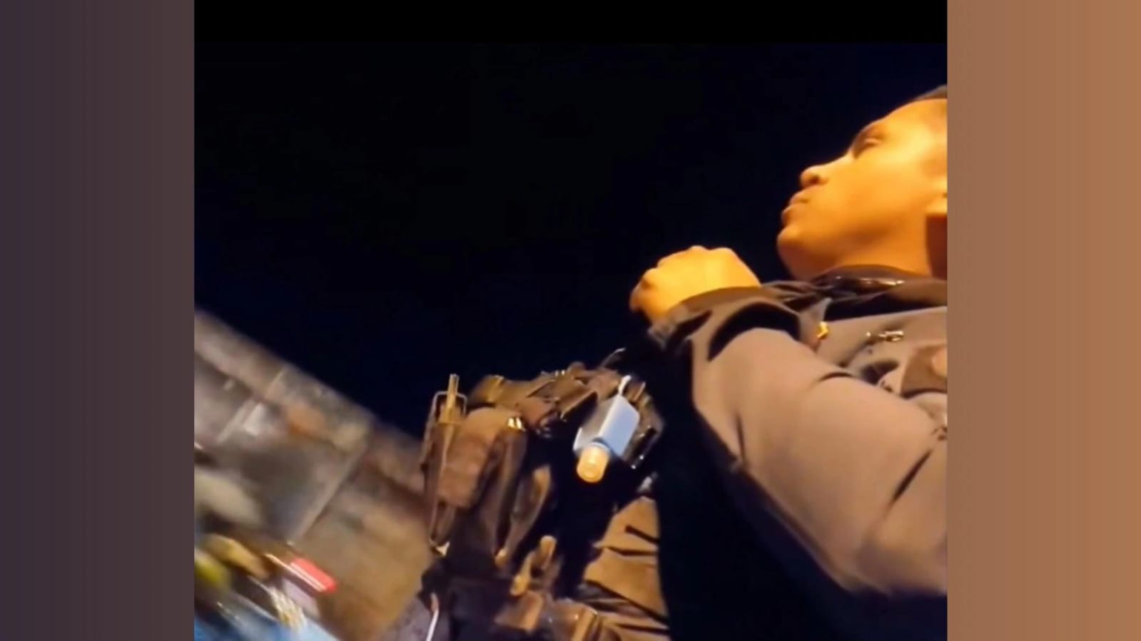 Ministro condena mal actuar de agente policial en Jocotenango. / Foto: captura de pantalla.