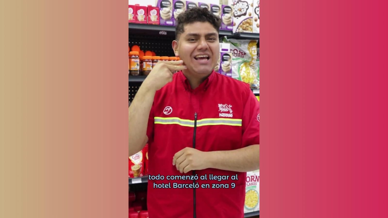 Beneficiado con Empléate Inclusivo. / Foto: Captura de video del Mintrab.