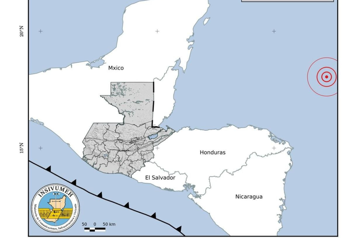 Terremoto al norte de Honduras provocará aumento de 0.3 metros en el oleaje en costas de Guatemala