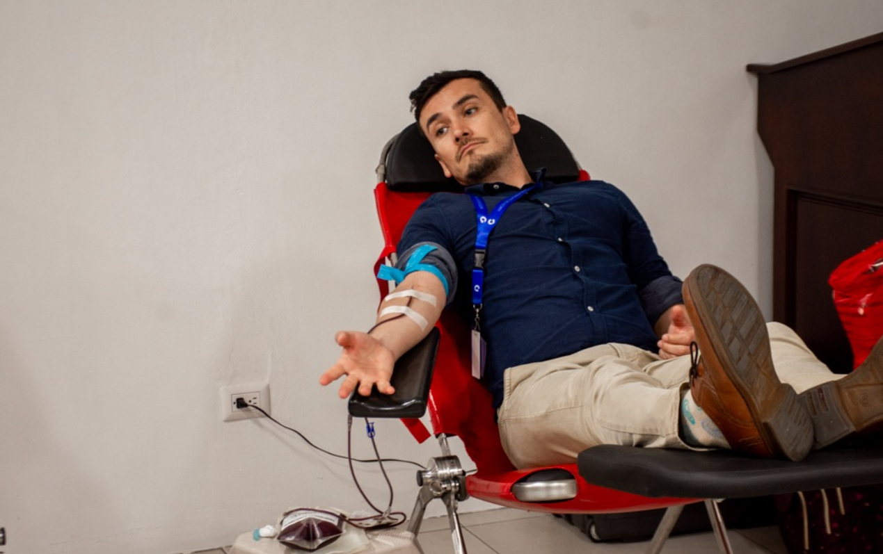Jornada de donación de sangre en el Hospital Pedro de Bethancourt de Antigua Guatemala. /Foto: MSPAS.