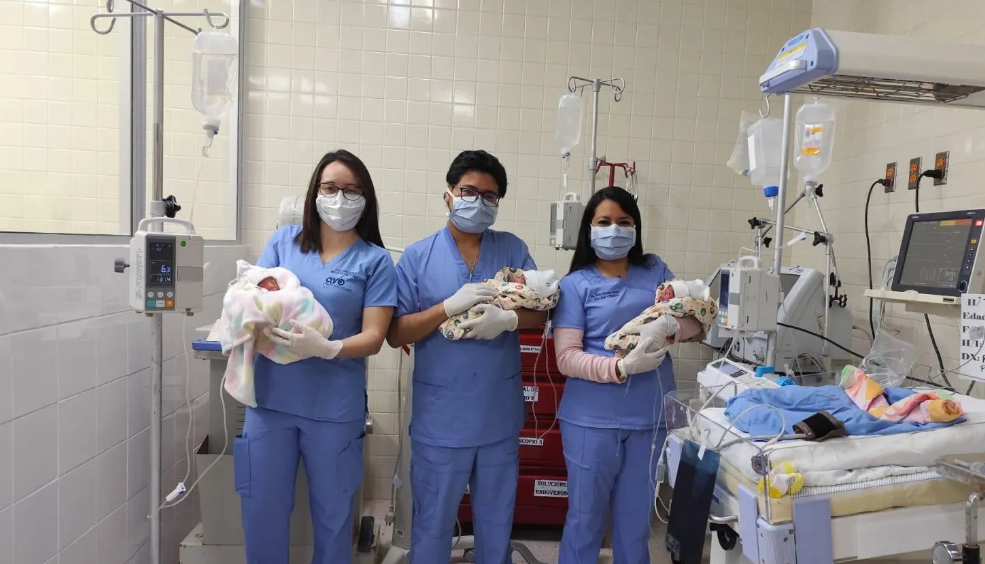 En el hospital de Uspantán nacieron trillizos. (Foto: MSPAS)