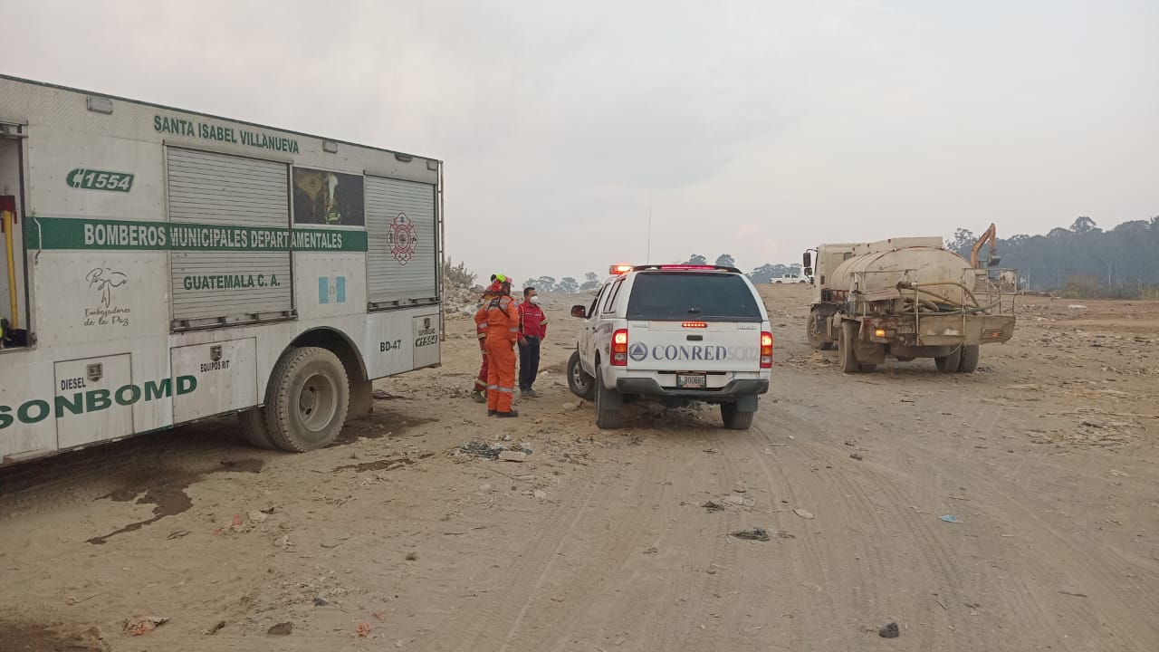 La Conred reporta un incendio en el vertedero de AMSA en Villa Nueva