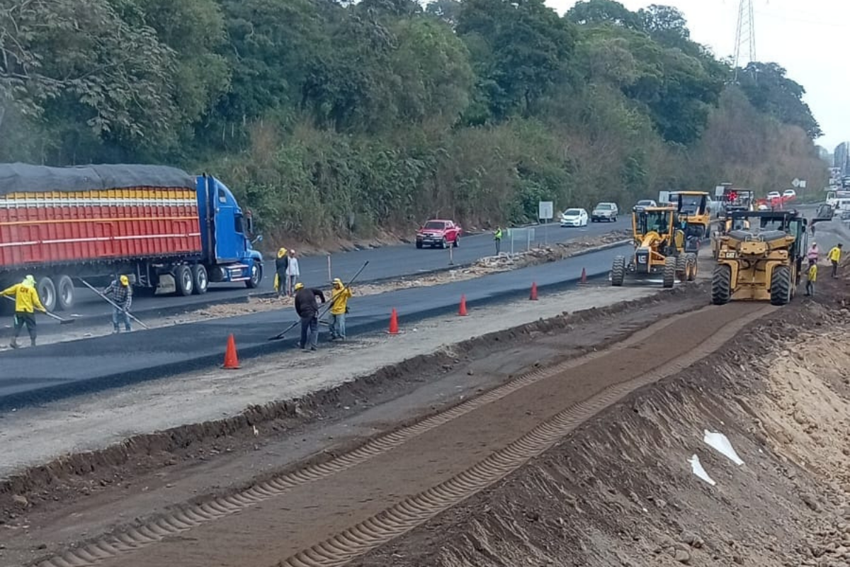 Autopista Palín-Escuintla: Estos fueron los avances en el kilómetro 44 durante el fin de semana