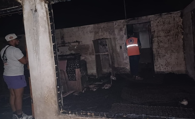 Incendio registrado en El Paredón, Sipacate, Escuintla./ Foto: Conred