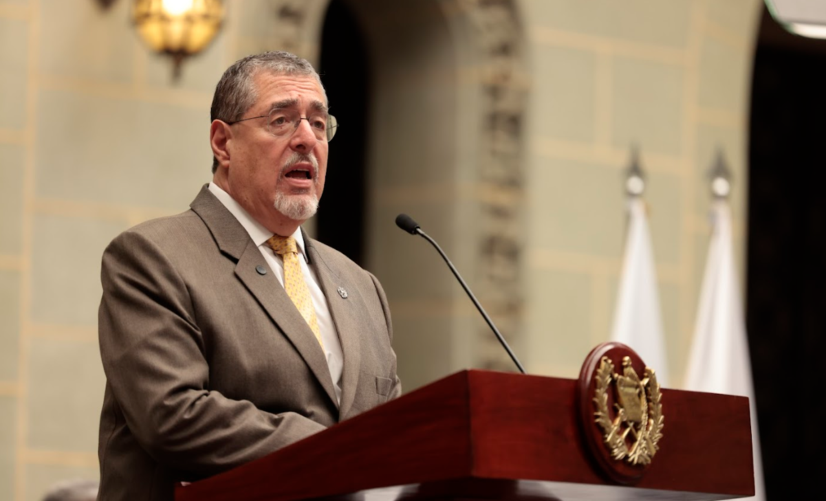 El presidente Bernardo Arévalo