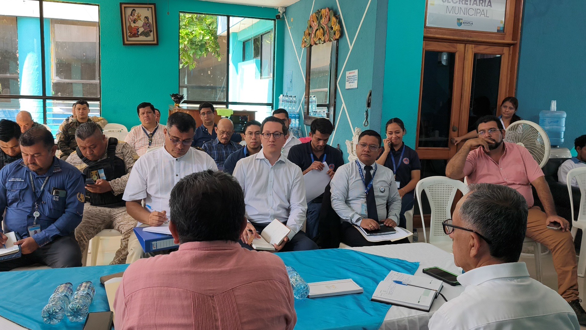 Mesa técnica da seguimiento a la construcción de diques en río Suchiate