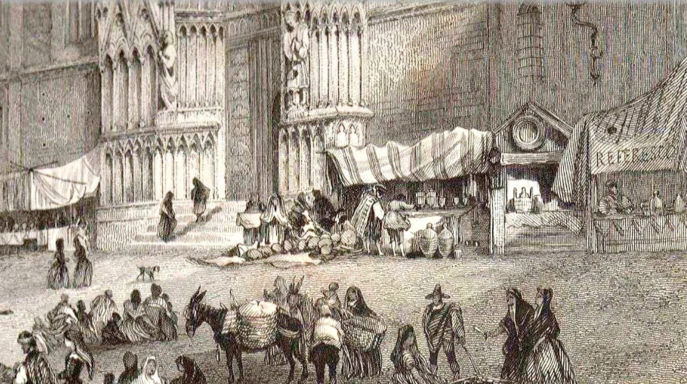 Imagen de Barcelona en la edad media muestra la desigualdad social de la época.