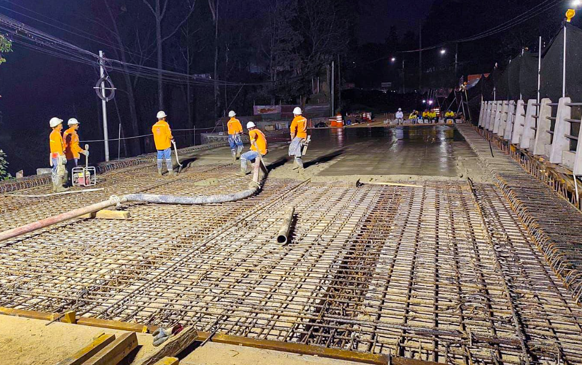 Se acerca la finalización de la obra del km 17.5 en Villa Nueva. /Foto: Covial.
