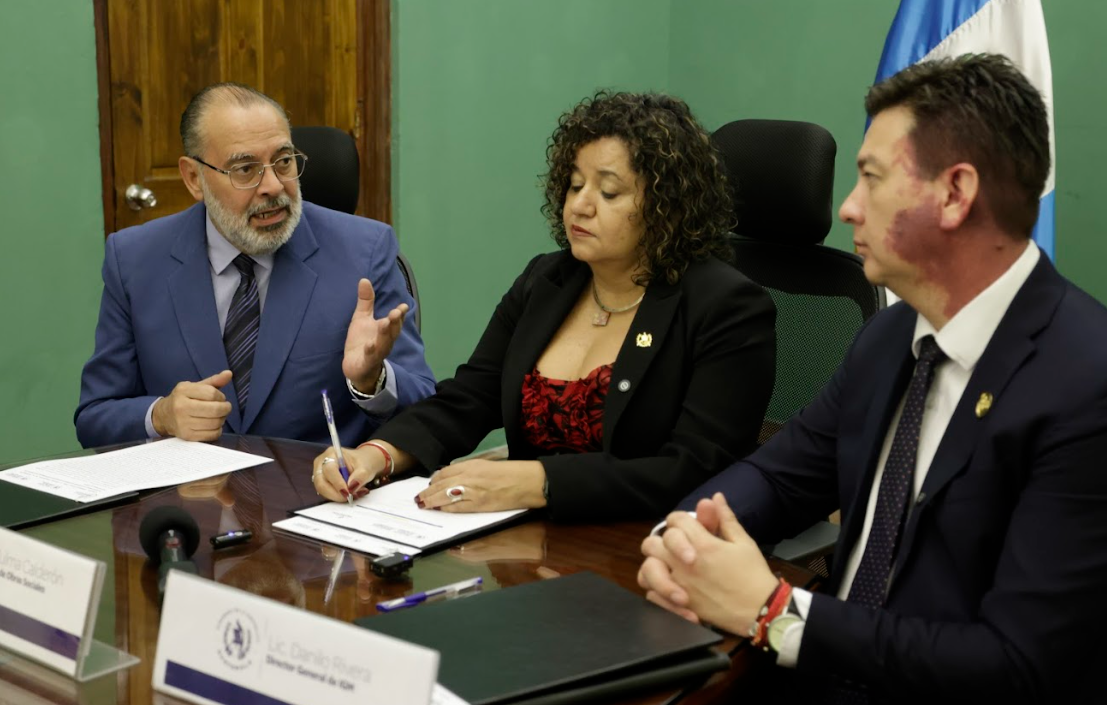 Firman convenio de cooperación entre el IGM, SBS y SOSEP. (Foto: Dickens Zamora)
