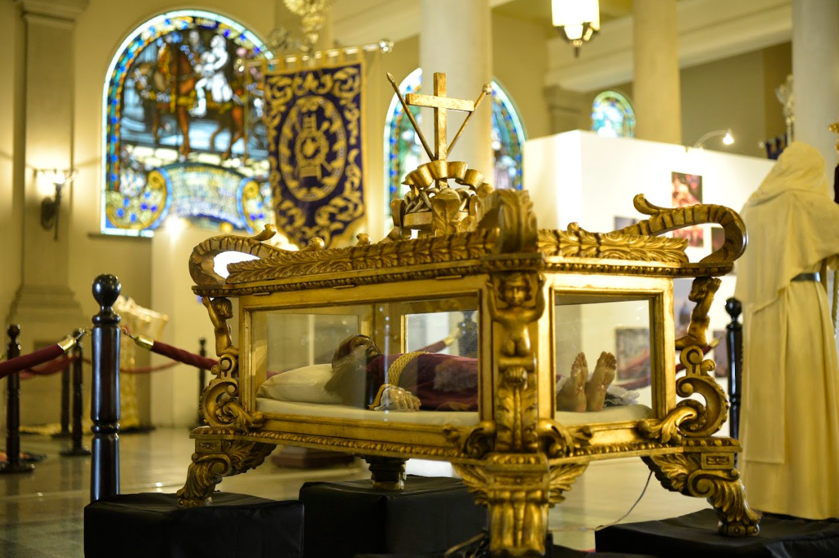 Pieza en exhibición en Las Formas y los Días en el Palacio Nacional de la Cultura por la Semana Santa. / Foto: Gobierno de Guatemala.
