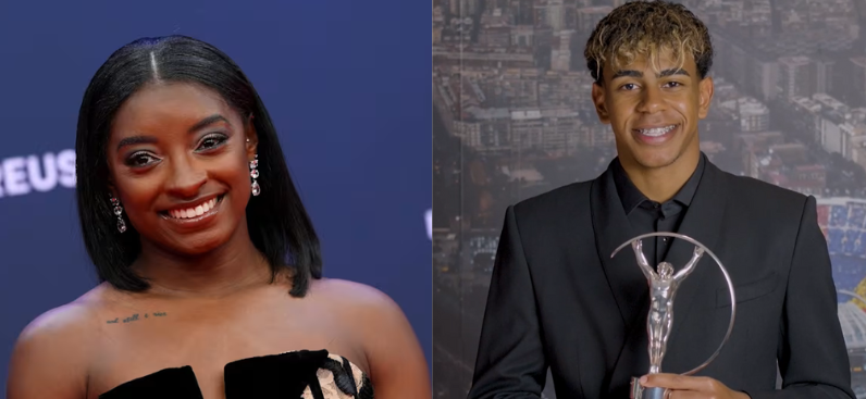 Simone Biles y Lamine Yamal ganan premio Laureus